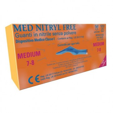 MED NITRYL FREE GUANTO NITRILE NON STERILE S/POLVERE MISURA M 100 PEZZI