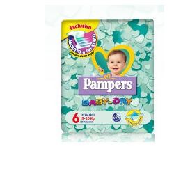 PAMPERS BABY DRY DOWNCOUNT EXTRALARGE 15 PEZZI