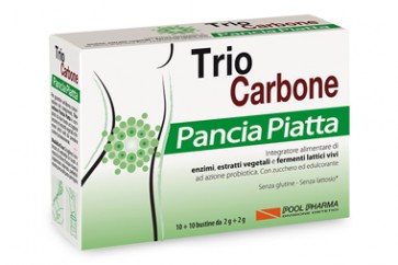 TRIOCARBONE PANCIA PIATTA 10 + 10 BUSTINE