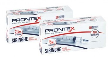 SIRINGA PRONTEX 2,5 ML AGO IND 10 PEZZI