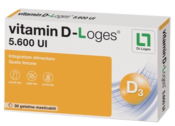 VITAMIN D-LOGES 30 GELATINE MASTICABILI GUSTO LIMONE 42 G