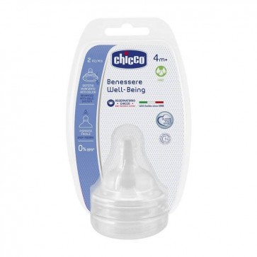 CHICCO TETTARELLA WELL BEING 0 MESI+ NORMAL SILICONE 2 PEZZI