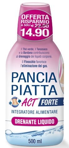 PANCIA PIATTA ACT FORTE DRENANTE LIQUIDO 500 ML