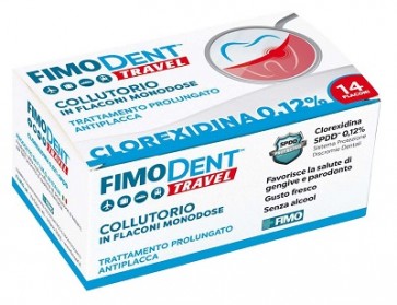 FIMODENT TRAVEL COLLUTORIO CLOREXIDINA SPDD 0,12% 14 FLACONCINI MONODOSE 10 ML