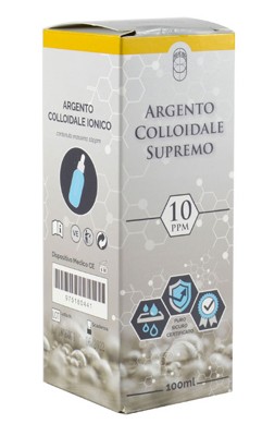 ARGENTO COLLOIDALE SUPREMO 10PPM CERTIFICATO CON CONTAGOCCE 100 ML