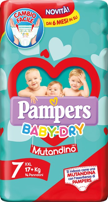PAMPERS BABY DRY MUT XXL 14PZ